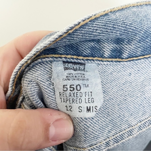 Vintage Levi’s 505 Relaxed Fit Tapered Leg Dad Jeans Size 12 Short 31” Waist - Picture 7 of 8